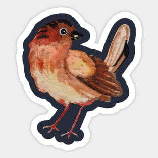 Graceful Chicken in Watercolors Sticker